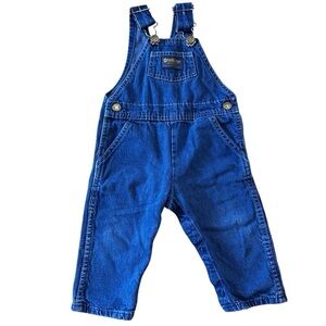 VTG Oshkosh B’gosh Vestbak Denim Overalls Bibs Size 18 Months 100% Cotton